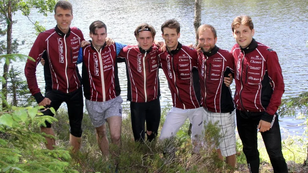 kandidater. Sex heta kandidater till OK Denselns Jukolalag. Från vänster Algirdas Bartkevicius, Pavlo Ushkvarok, Erik Pettersson, Emil Kalered, Edvin Karlsson samt Mathias Hallmén.