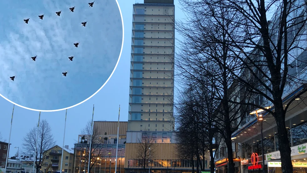 På torsdag flyger F21 över Skellefteå – om vädret tillåter.