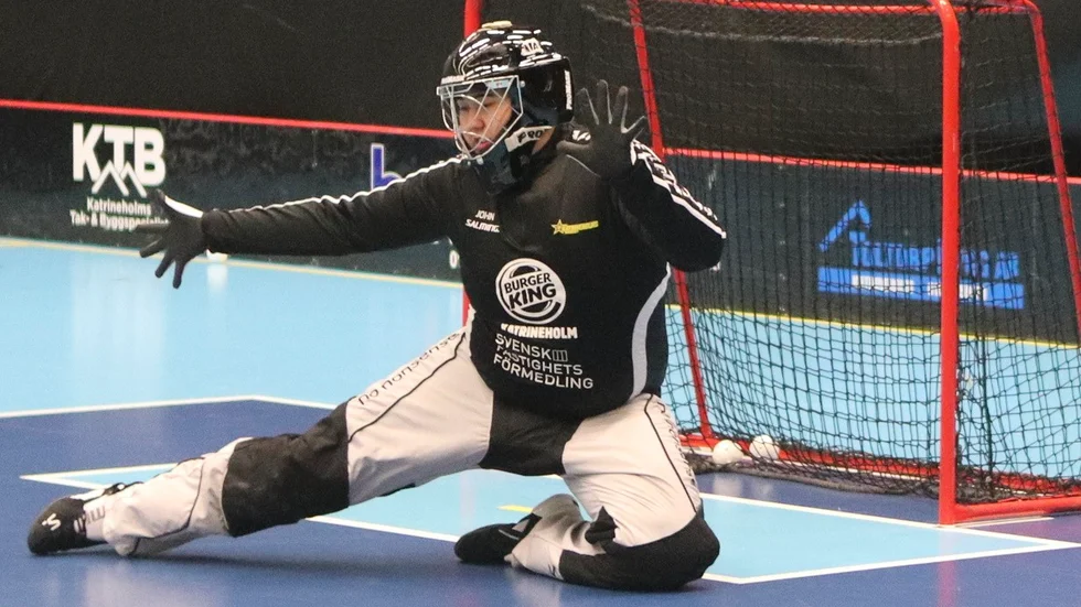 KIB-målvakten John Larsson var en av lages bästa spelare i segermatchen mot Telge. 