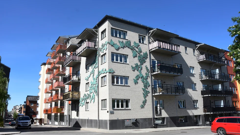 Trygghetsboendet i hörnet Hermelinsgatan-Köpmangatan som Galären byggt. 

