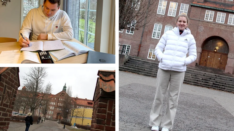 Isak Wibeck, ordförande på Katedralskolans elevkår, och Darja Kuchinskaya, vice ordförande i elevkåren, ger sin bild av läget på Linköpingsgymnasiet just nu.