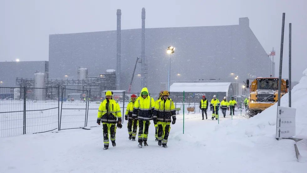 Antalet utländska gästarbetare ökar stort, och allra störst är ökningen i norra Sverige. Här Northvolts fabriksbygge i Skellefteå.