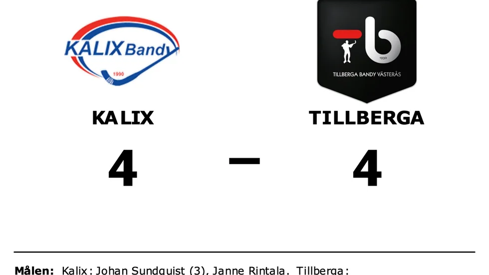 Kalix BF spelade lika mot Tillberga Västerås