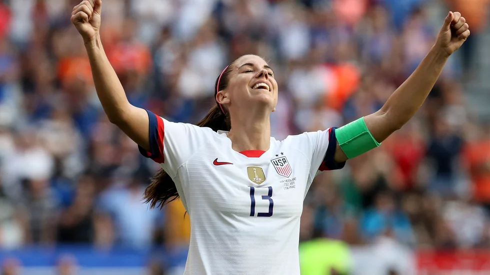 Alex Morgan är klar för San Diego Wave. Arkivbild.