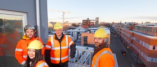 Full snurr på jättebygget mitt i stan – 80 av totalt 337 lägenheter snart klara: "Kommer ha rimlig hyresnivå"