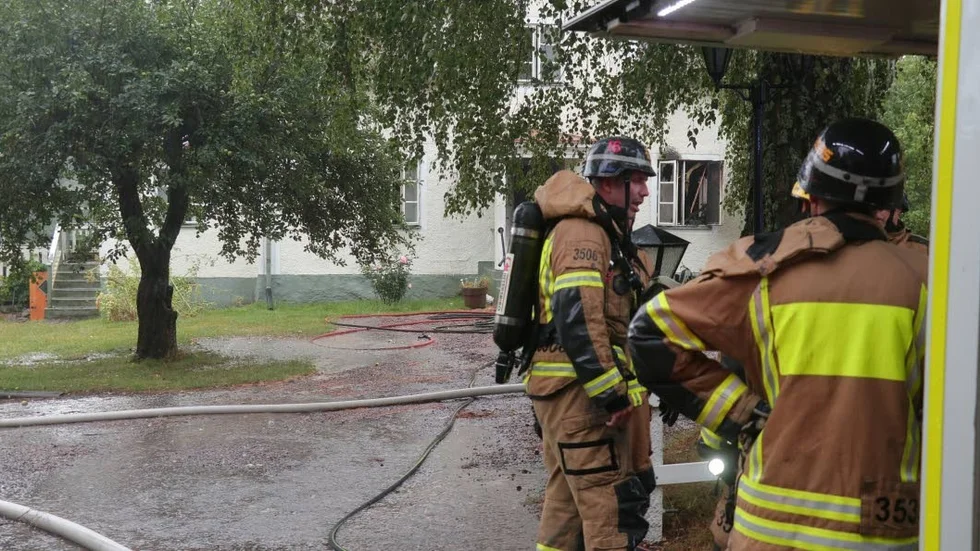 Skadorna blev stora på villan i Mogata.