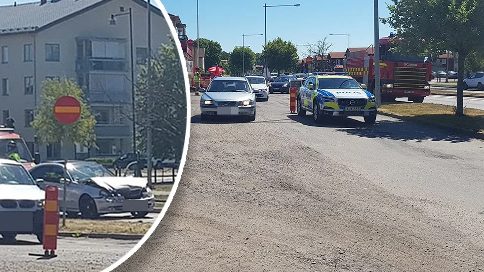 Här inträffade trafikolyckan på torsdagen.