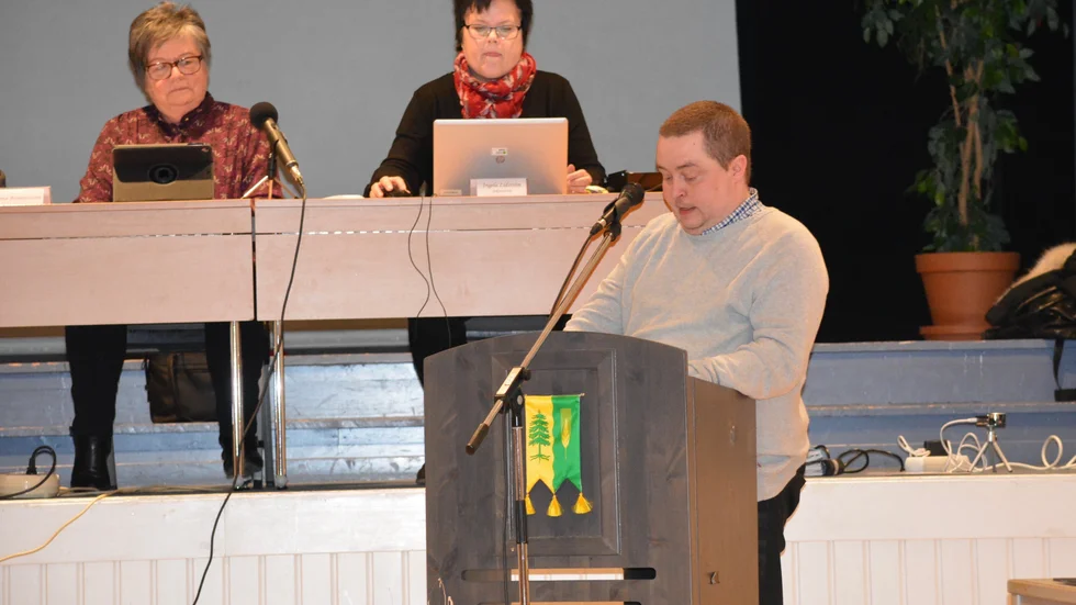 Robert Boström var flitig i talarstolen vid måndagskvällens fullmäktige i Norsjö.