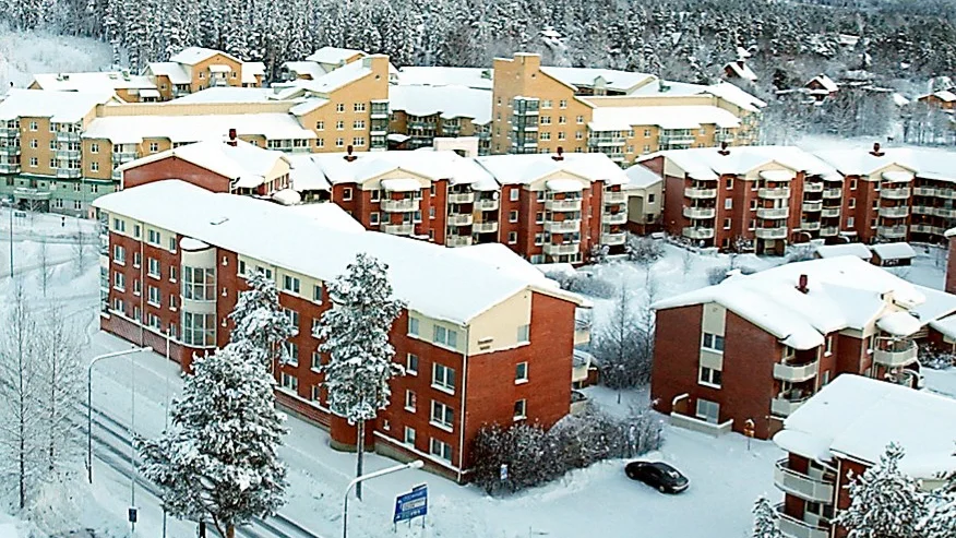 Det byggs många lägenheter i Skellefteå.