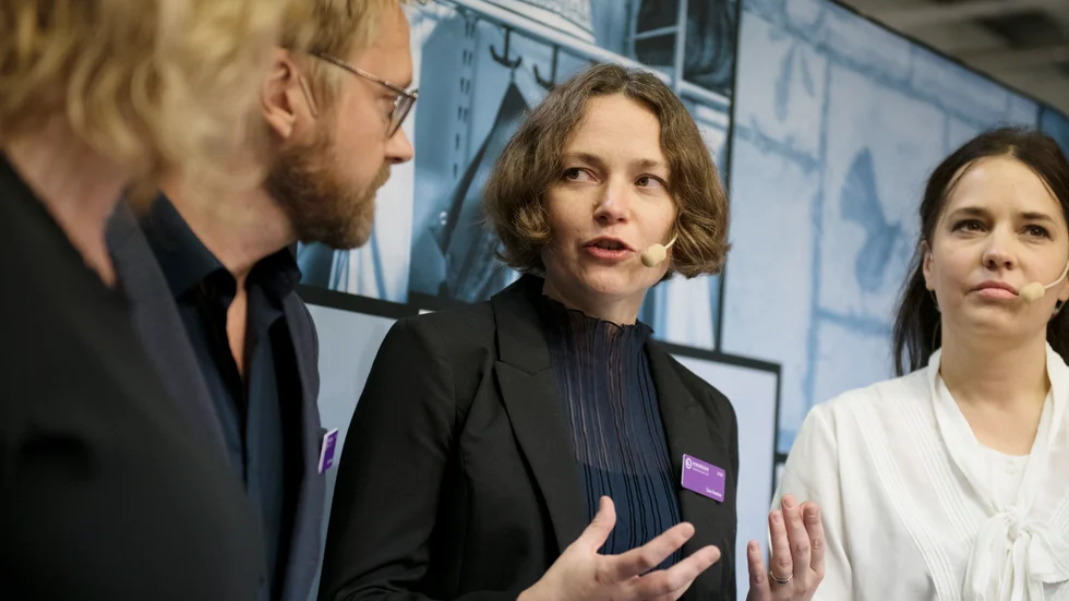 Lisa Irenius (mitten) tar över som ny chefredaktör på Svenska Dagbladet. Arkivbild.