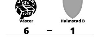 Väster utklassade Halmstad B på hemmaplan