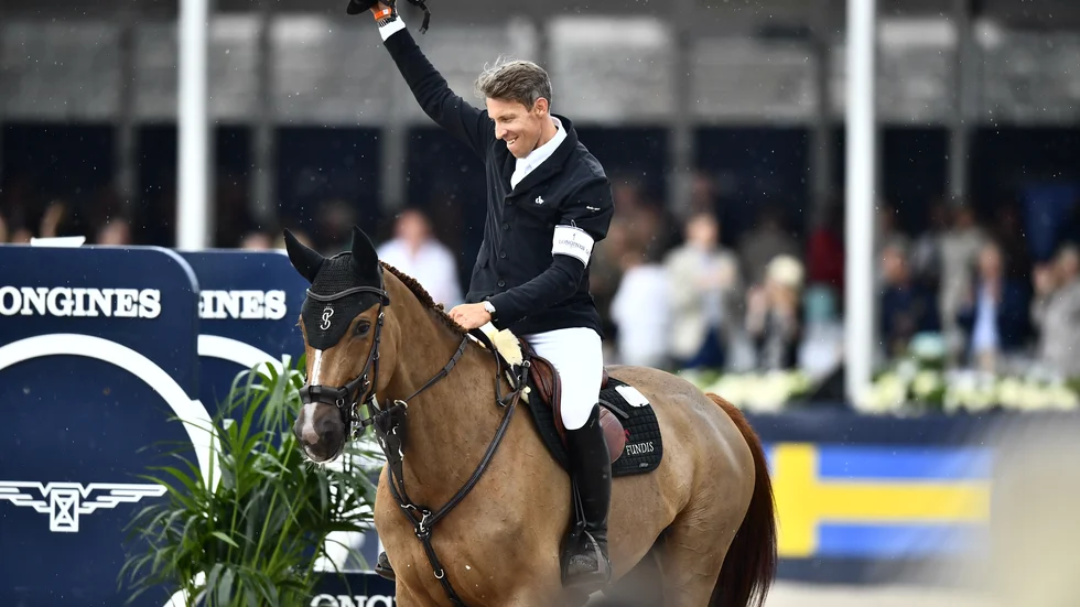 Henrik von Eckermann och King Edward. Arkivbild.