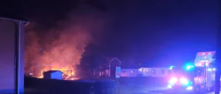 Firefighters battle intense blaze in densely populated area