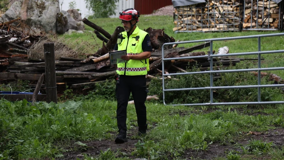 Räddningstjänsten ryckte ut till Vedyxa strax efter halv två. 