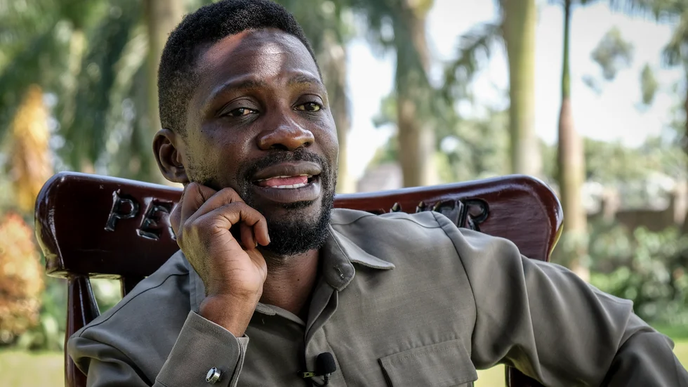 Ugandas oppositionsledare Bobi Wine, fotograferad i fjol. Arkivbild.