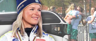 Frida Karlssons stöd – sponsrade supportrarnas resa till Luleå
