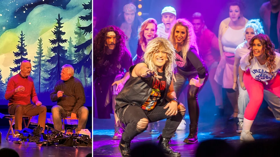 På Eskilstunas teatrar spelas just nu föreställningarna "Gubbhöst" och "Rock of Ages" som båda är fruktbara samarbeten mellan proffs och amatörer, skriver krönikör Jesper Bengtsson. 