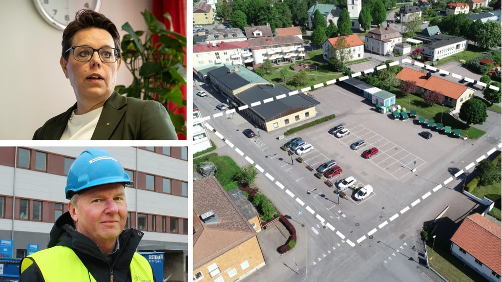 Marie Morell (M), ordförande i regionstyrelsen, och regionens fastighetschef Stefan Fredriksson räknar med att tidsplanen för en ny vårdcentral i Ödeshög kommer att hålla.