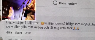 Våg av bluffbiljetter inför slutsålda spelningen