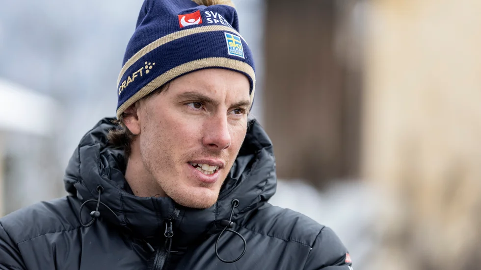 LEDENITZEN 20230227
Johan Häggström på en pressträff med skidlandslaget inför herrarnas 15 km under skid-VM. Foto: Christine Olsson/ TT / kod 10430
 *** Bilden ingår i SPORTPAKET. För övriga BETALBILD ***




