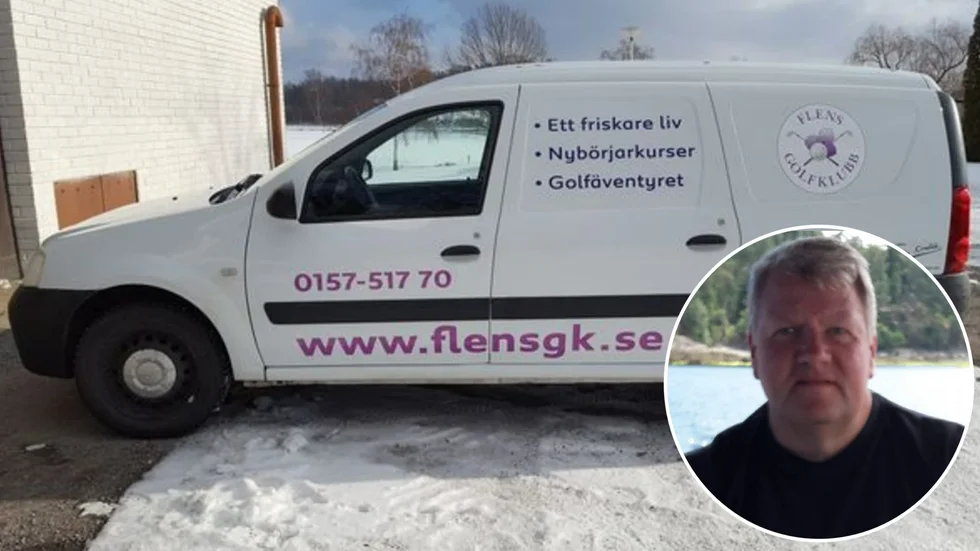 Under ett inbrott stals bland annat golfklubbens bil. OrdförandeTorbjörn Jonsson hoppas att bilen snart kommer hem igen.
