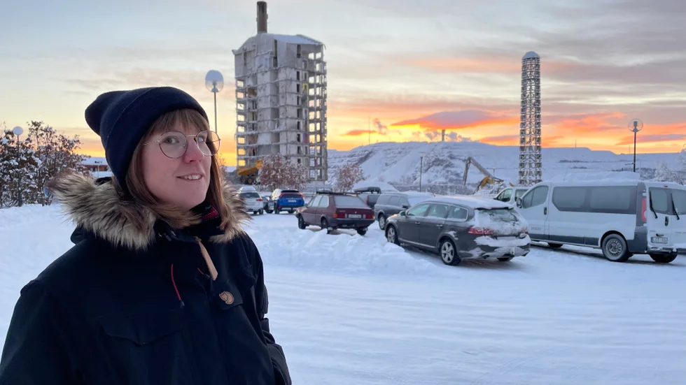 "Folk har hört av sig från Norge också", säger Moa Strålberg framför vyn som varit så poppis.