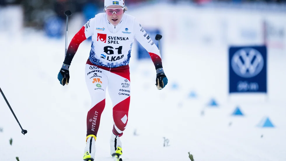 Ebba Andersson, Piteå Elit, vann damernas klassiska distanslopp under lördagen.