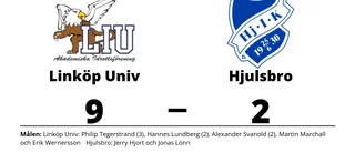 Målfest för Linköp Univ hemma mot Hjulsbro