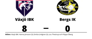 Defensiv genomklappning när Bergs IK föll mot Växjö IBK