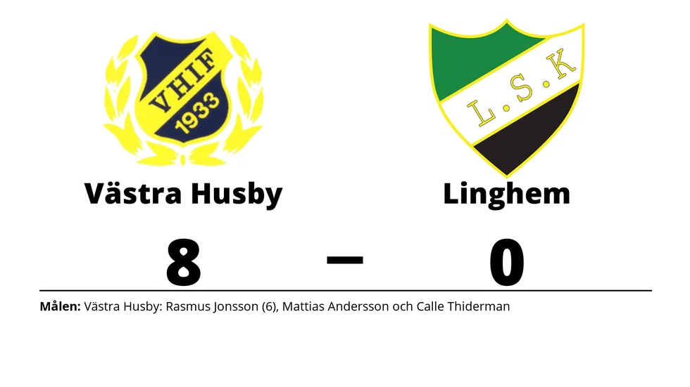 Västra Husby IF vann mot Linghems SK
