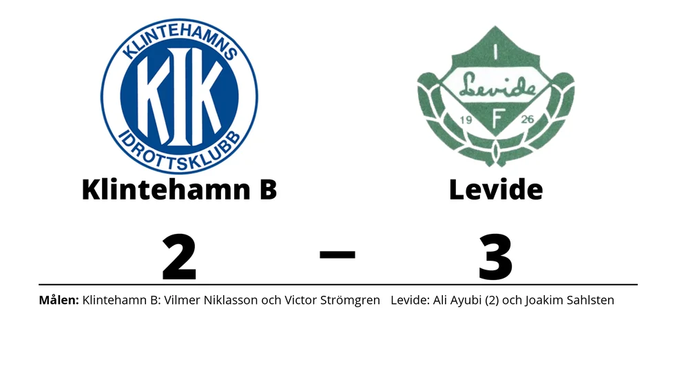 Klintehamns IK B förlorade mot Levide IF