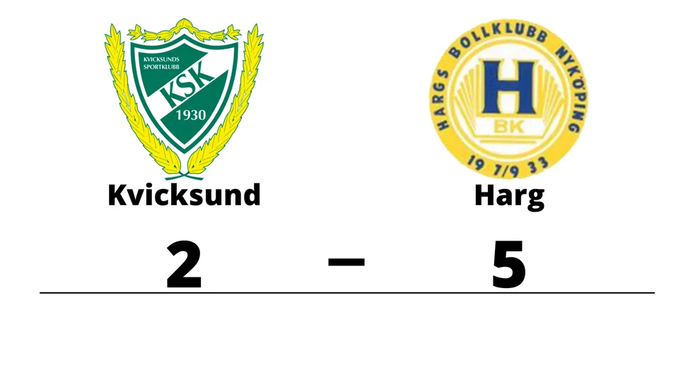 Kvicksunds SK förlorade mot Hargs BK