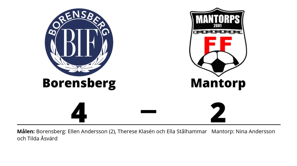 Borensbergs IF FK vann mot Mantorps FF
