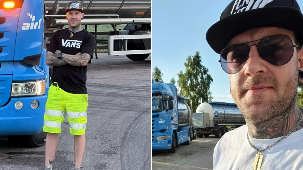 Mattias Karlsson från Eskilstuna har kört lastbil i över tio år. Nu deltar han i "Svenska truckers".
