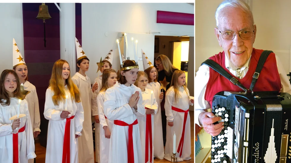Började spela dragspel när han var 81 år.