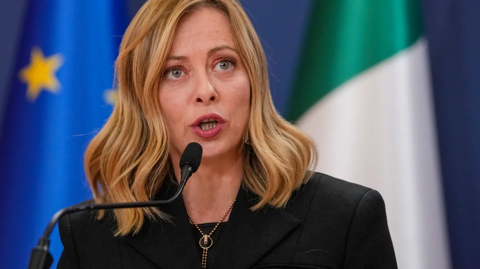 Italien, med premiärminister Giorgia Meloni, avbryter medverkan i Kinas Nya sidenvägen. Arkivbild