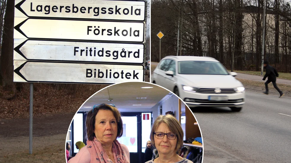 Lärare, elever och föräldrar oroas över trafiksituationen vid Lagersbergsskolan. Skolans elevråd har flera gånger skrivit till kommunen och vädjat om sänkta hastigheter –men inte fått något svar.