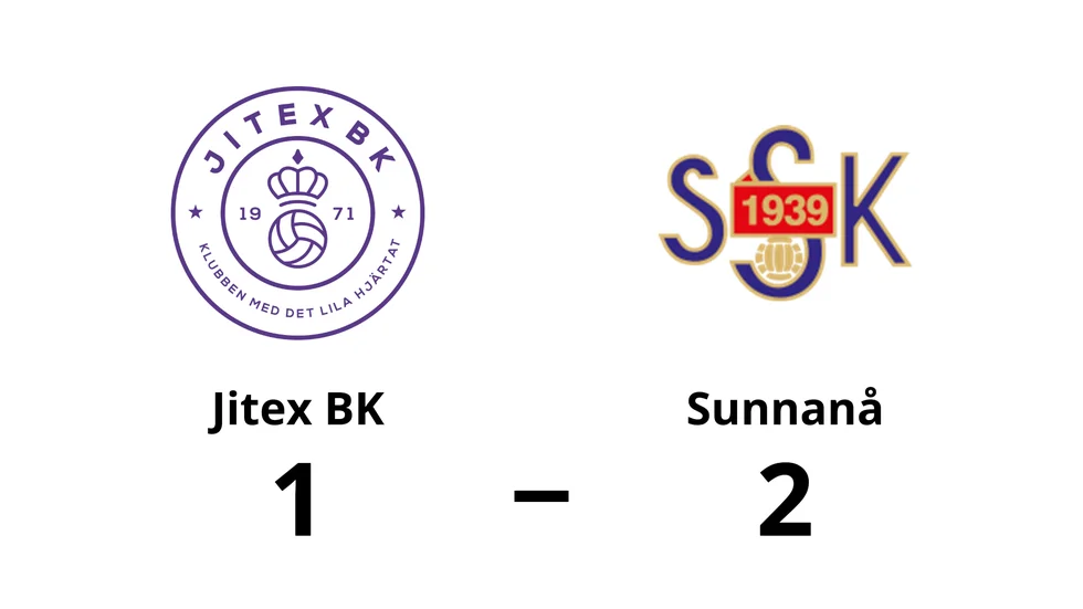 Jitex BK förlorade mot Sunnanå