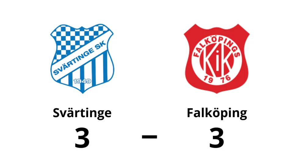 Svärtinge SK spelade lika mot Falköpings KIK