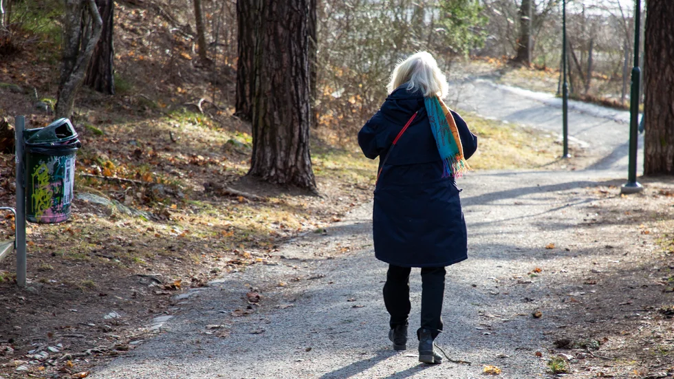 Kvinnlig pensionär. 