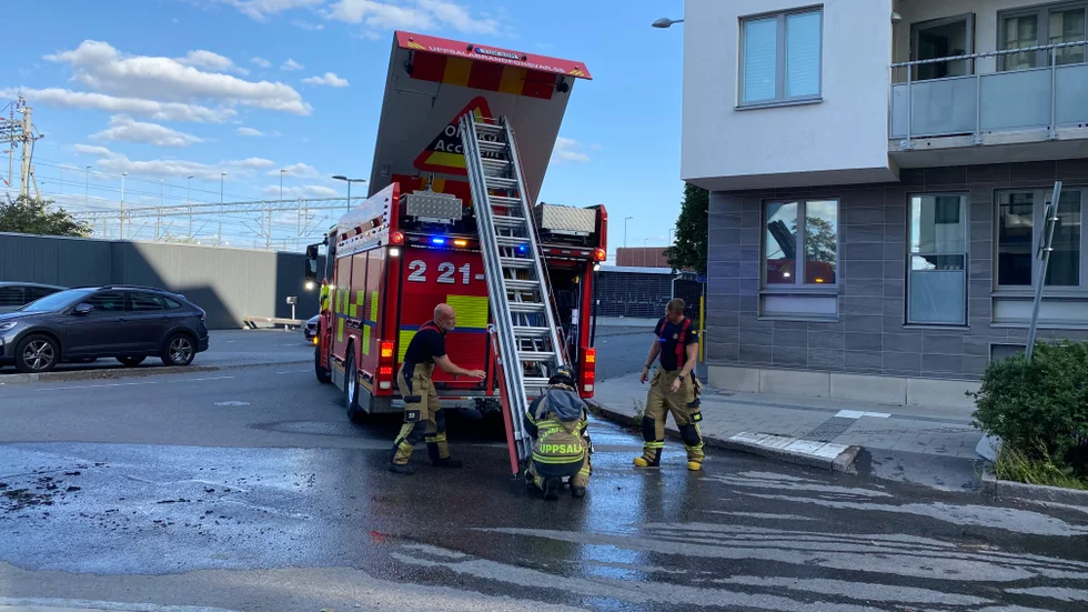 Räddningstjänsten ryckte ut.