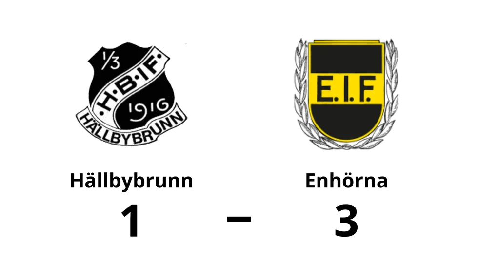 Hällbybrunns IF förlorade mot Enhörna IF