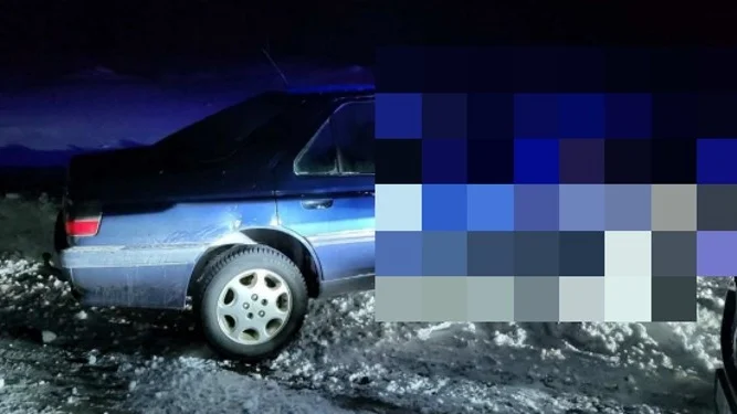 I samband med möte körde den berusade mannen av vägen.
