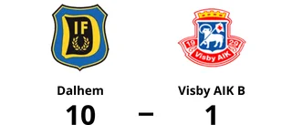 Målfest för Dalhem hemma mot Visby AIK B