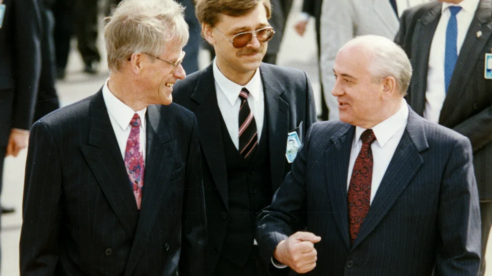 Under en tid på 1990-talet kom Ryssland att ledas av resonabla ryssar som Michail Gorbatjov, skriver Ingvar Flink. Här tillsammans med Sveriges dåvarande statsminister Ingvar Carlsson.