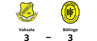 Vaksala kryssade hemma mot Bälinge