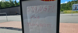 Matbutiken tvingades hålla stängt under lördagen