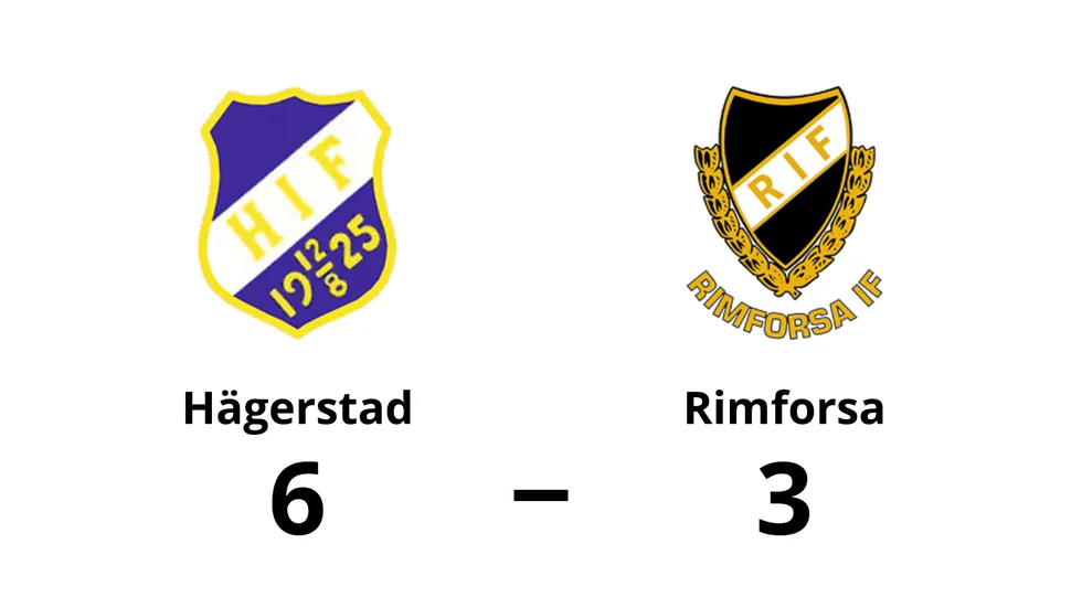 Hägerstads IF vann mot Rimforsa