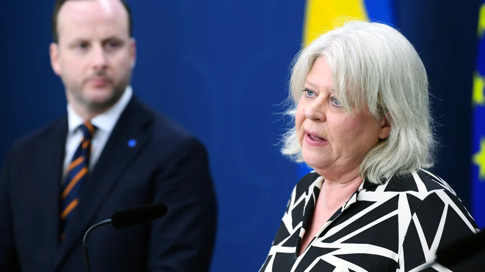 Socialtjänstminister Camilla Waltersson Grönvall (M) och KD:s Christian Carlsson.