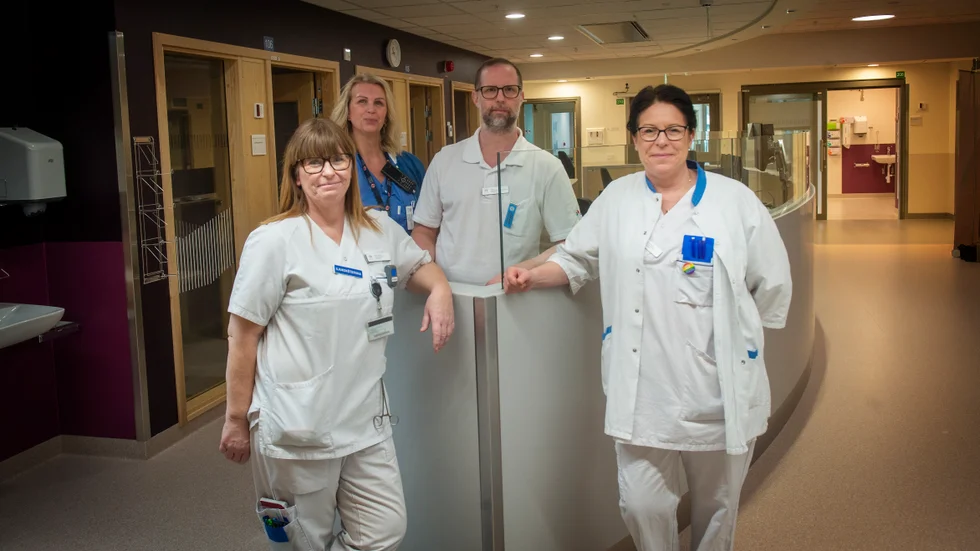 Rosie Lundvall, Cecilia Hjalmarsson, Johan Lönnvik och Karin Svalgård jobbar alla på akuten – och snart i nya lokaler.
